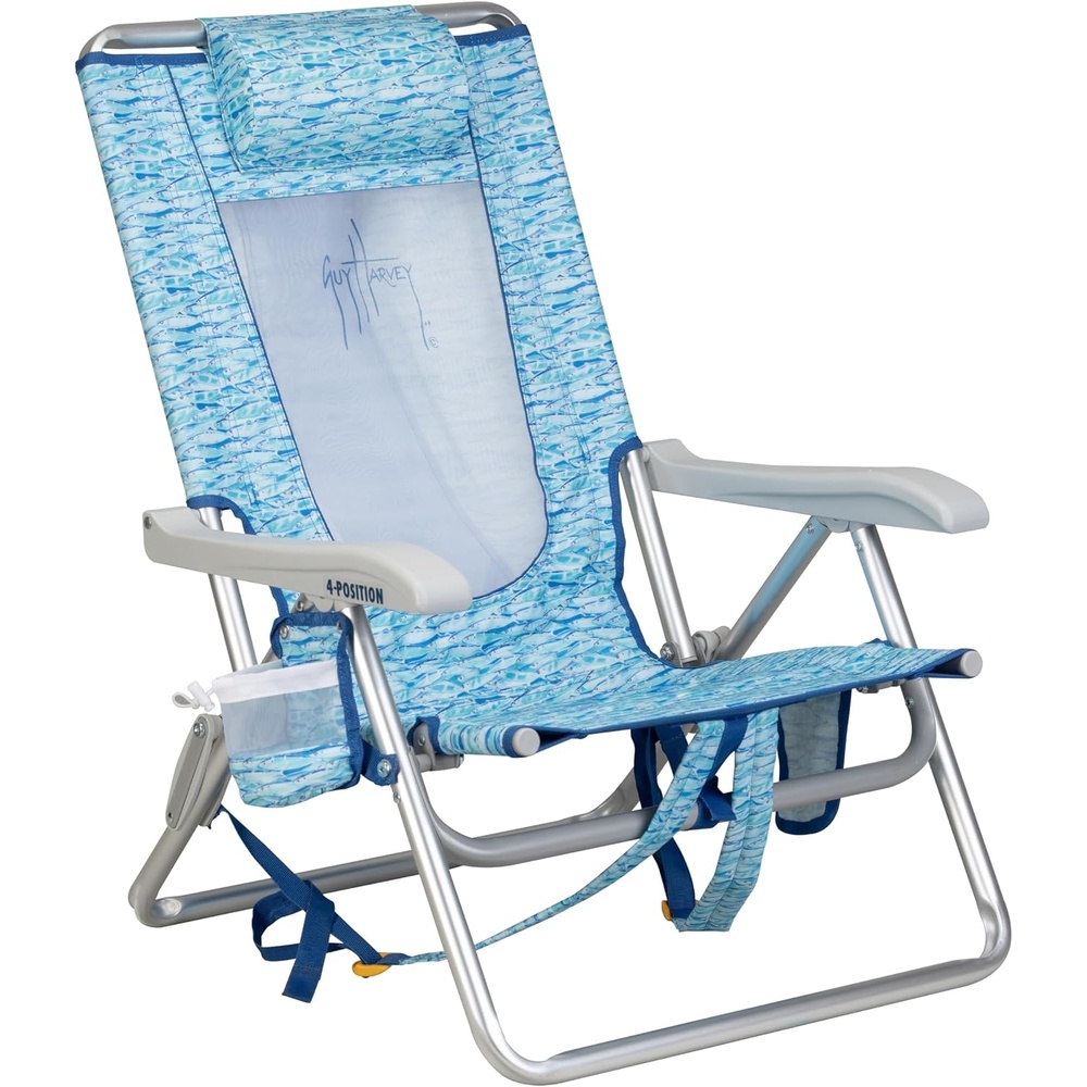 image:imageGCI Outdoor Backpack Beach Chair Reclining Folding Chair with Durable Armrests Drink Holder amp Carry Straps Perfect for Beach Trips amp Picnics Baitwall