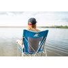 GCI Outdoor Sunshade Recliner Beach Chair | Collapsible Folding Canopy Shade Chair with Durable Armrests, Drink Holder & Portable Carry Bag, Perfect for Beach Trips & Picnics — Seafoam Green(Saybrook)