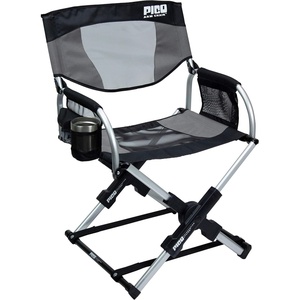 GCI Outdoor Pico Arm Chair, Folding Director’s Chair with Carry Bag(Mercury Grey)