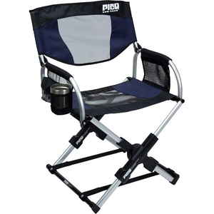 GCI Outdoor Pico Arm Chair, Folding Director’s Chair with Carry Bag(Royal Blue)
